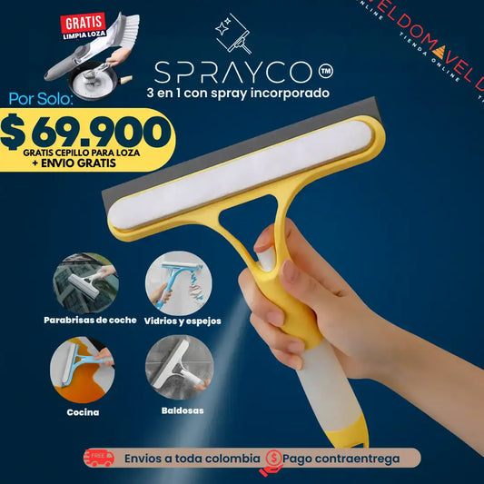 Sprayco ™️ | Limpiavidrio 3 en 1 con spray