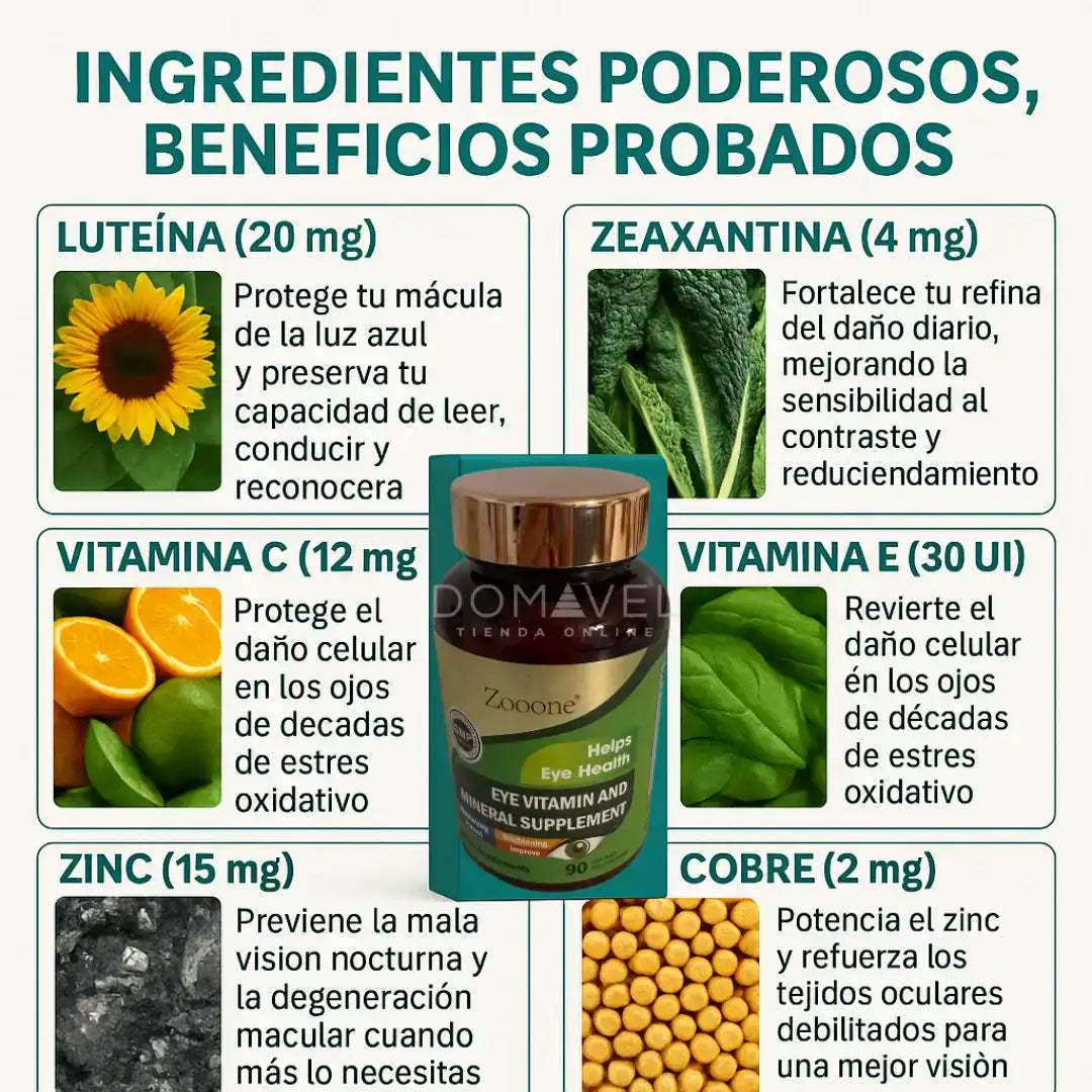 Suplemento Vitamina Para La Visión |90 Capsulas