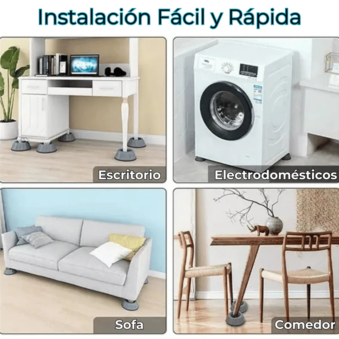 Vibrastop®️ | Bases antivibraciones 4 Piezas