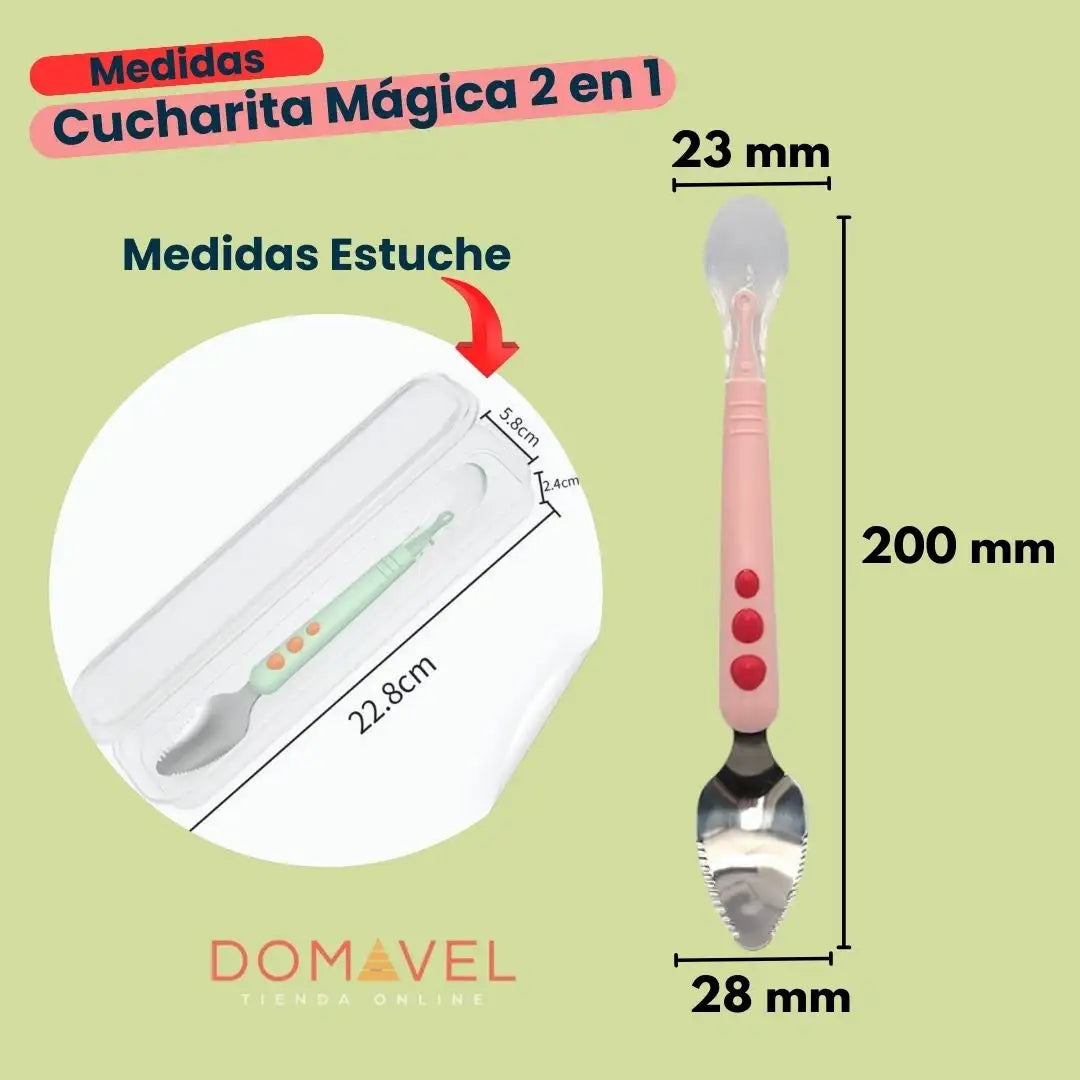 Cucharita Magica 2 en 1 ™️ |¡PAGA 1 LLEVA 2¡ Y Alimenta a tu bebé de forma rápida, segura y sin complicaciones!