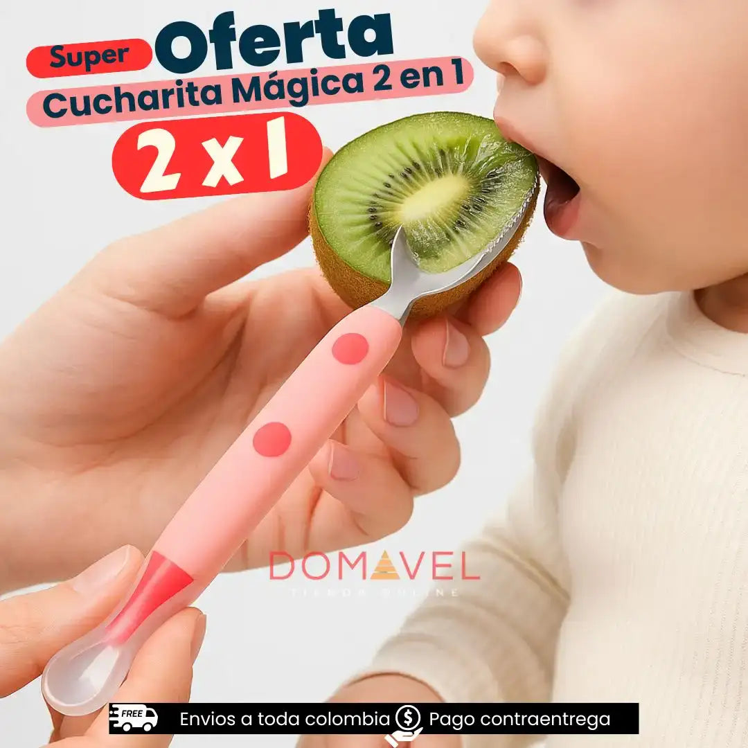 Cucharita Magica 2 en 1 ™️ |¡PAGA 1 LLEVA 2¡ Y Alimenta a tu bebé de forma rápida, segura y sin complicaciones!