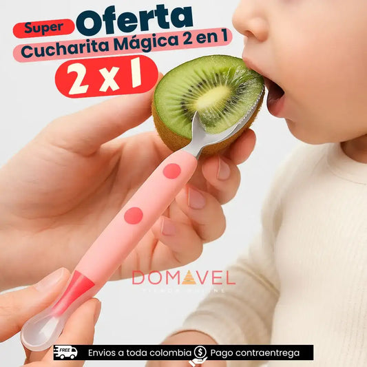 Cucharita Magica 2 en 1 ™️ |¡PAGA 1 LLEVA 2¡ Y Alimenta a tu bebé de forma rápida, segura y sin complicaciones!