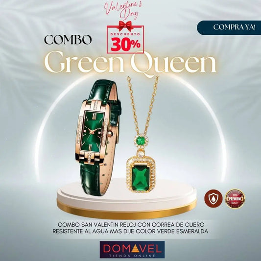 Combo Green®️  Reloj + Cadena con dije