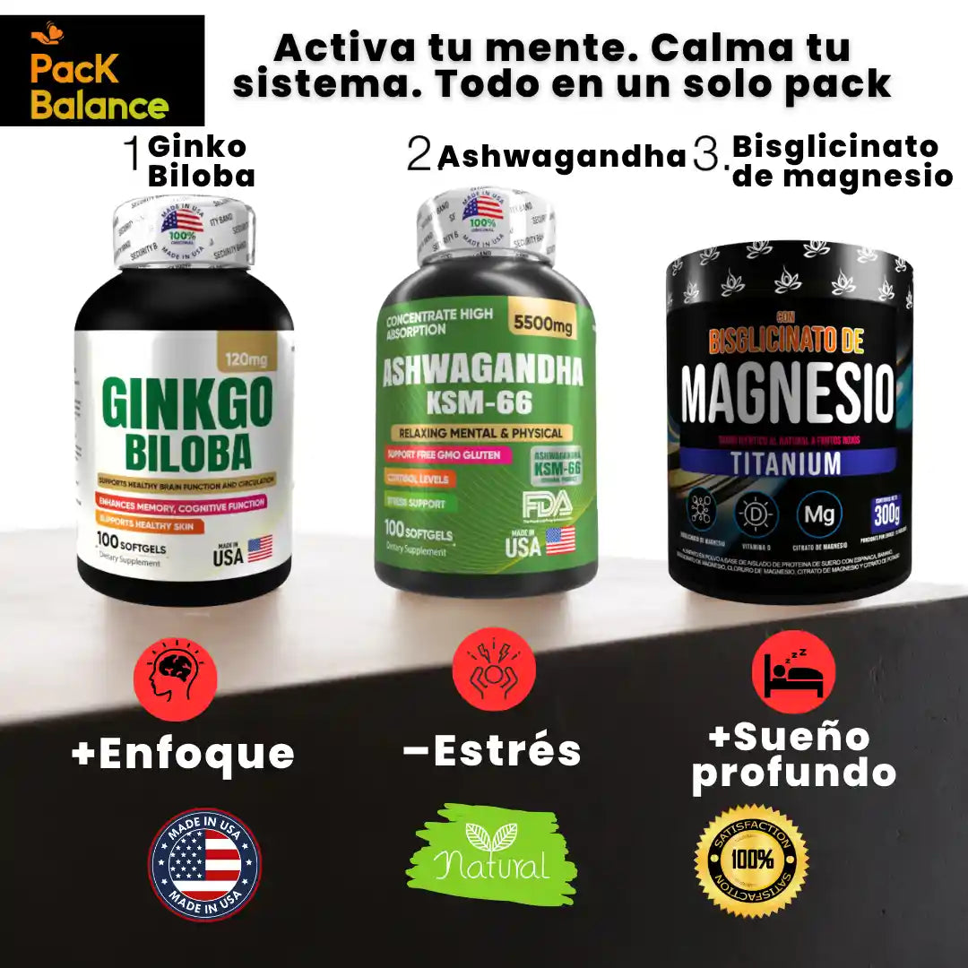 PACK BALANCE | + ENFOQUE - ESTRES + SUEÑO PROFUNDO