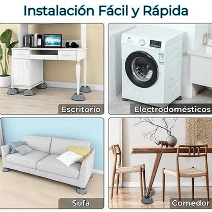 Vibrastop®️ | Bases antivibraciones 4 Piezas