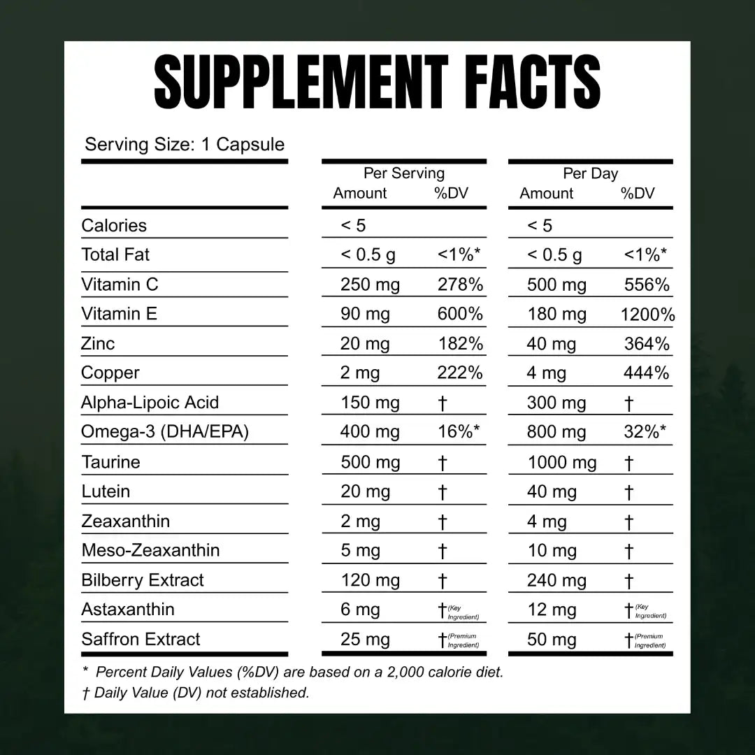 Suplemento Vitamina Para La Visión |90 Capsulas